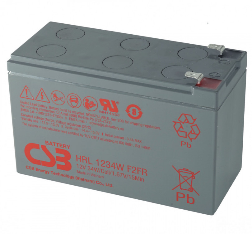 Záložní baterie HRL 1234WF2 CSB 12V/9Ah č. 1