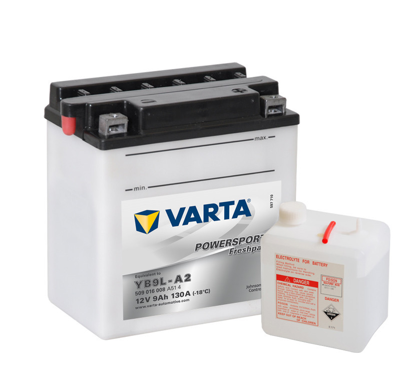 Motobaterie VARTA 509016 YB9L-A2 12V 9Ah 80A č. 1