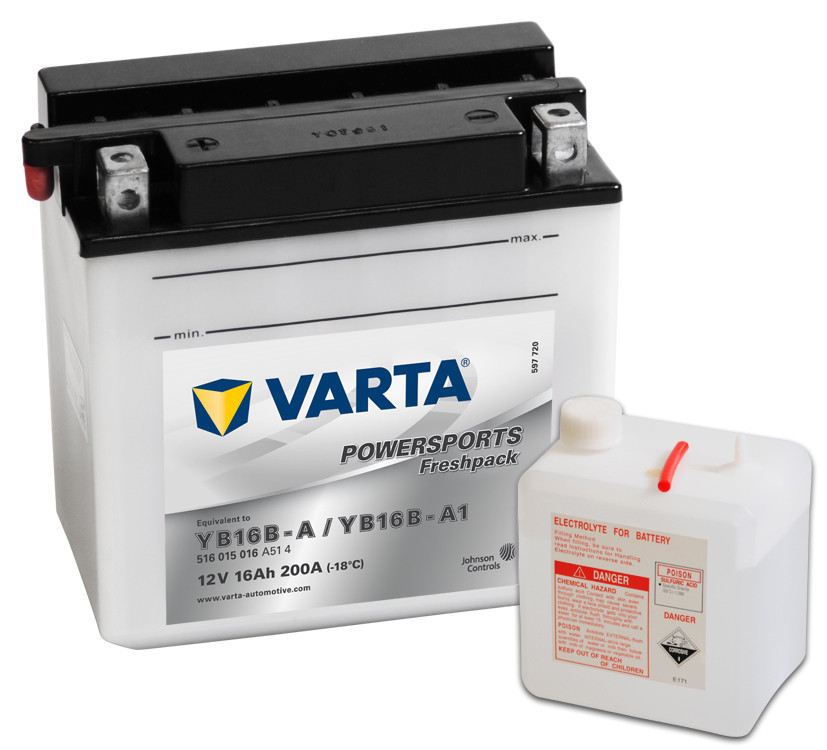 Motobaterie VARTA 516015 YB16B-A, YB16B-A1 12V 16Ah 160A č. 1