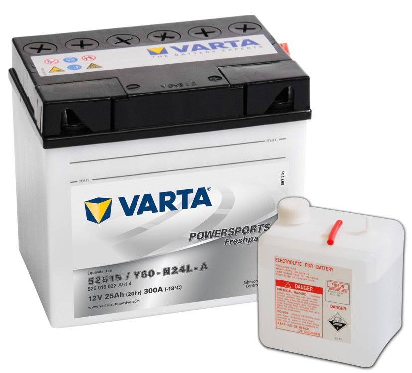 Motobaterie 525015 VARTA Y60-N24L-A 12V 25Ah 220A č. 1